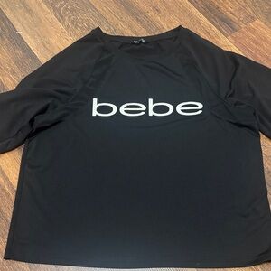 Bebe Black Raglan Sleeve Top